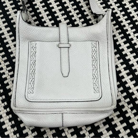 Rebecca Minkoff Unlined Whipstitch Pebble Leather Crossbody Bag. - Picture 5 of 11